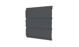 Софит металл GL без перфорации Rooftop Matte Стальной бархат 0,5 мм RAL 7016 антрацитово-серый. Артикул: GrLn01_02_03_Pr_243