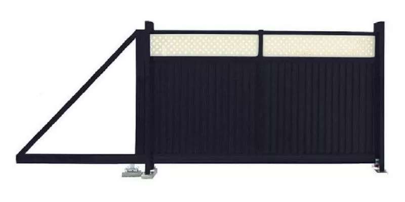 Ворота откатные Estet Plus 2,0х4,5 RAL 7024/7024 GL купить в екатеринбурге