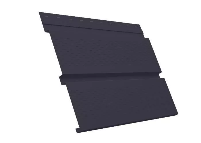 Софит металл с перфорацией Grand Line Квадро брус PurPro Matt 275 0,5 мм RAL 7024 мокрый асфальт купить в екатеринбурге