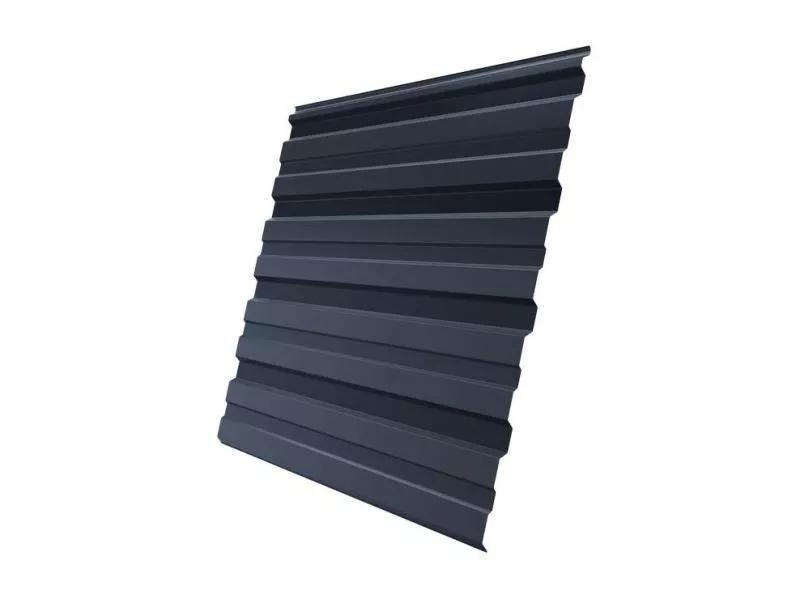 Профнастил Grand Line С10 R GreenCoat Pural Matt 0,5 мм RAL 7024 Мокрый асфальт купить в екатеринбурге