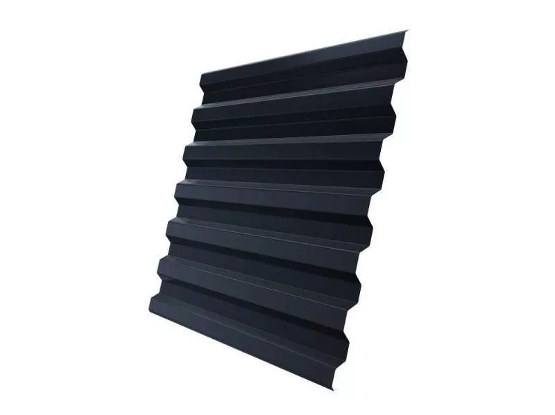 Профнастил Grand Line С21 R Rooftop Matte (Стальной бархат) 0,5 мм RAL 7024 Мокрый асфальт купить в екатеринбурге