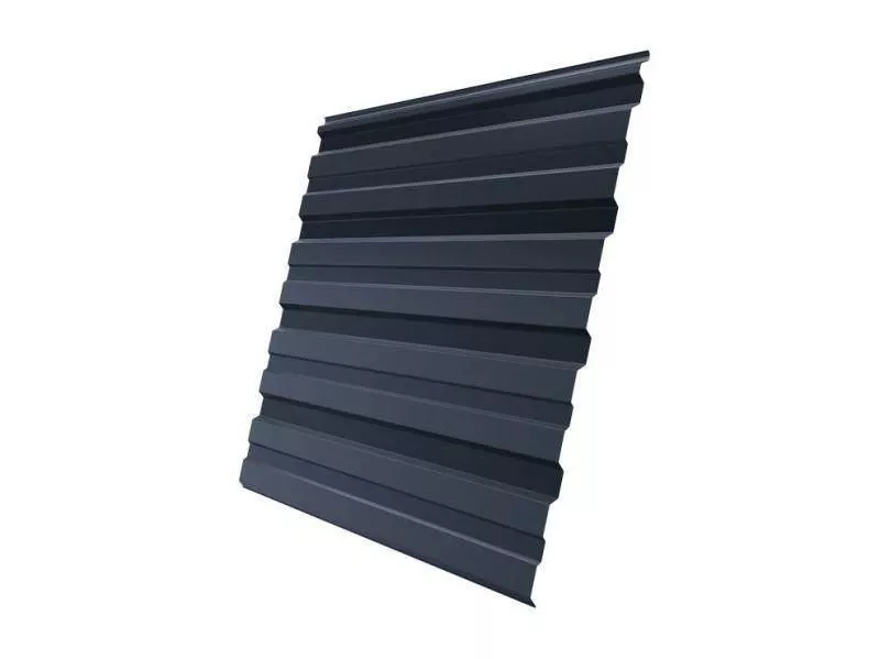 Профнастил Grand Line С10 R GreenCoat Pural 0,5 мм RAL 7024 Мокрый асфальт купить в екатеринбурге