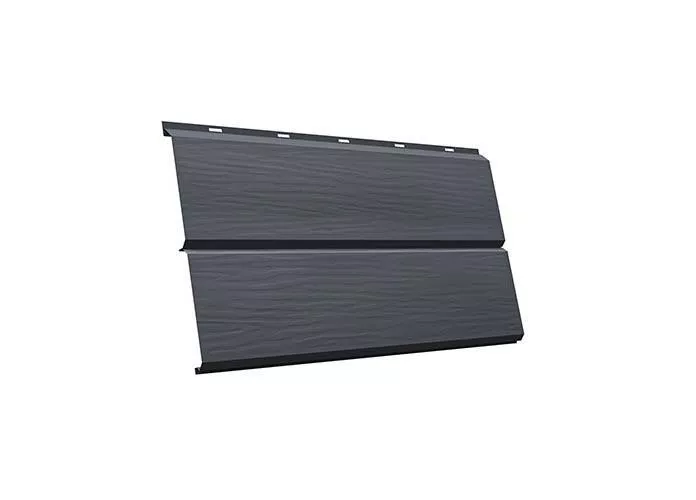 Металлический сайдинг Grand Line ЭкоБрус 3D Quarzit Pro Matt 0,5 мм RAL 7024 Мокрый асфальт купить в екатеринбурге