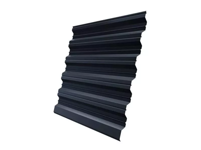 Профнастил Grand Line НС35 R GreenCoat Pural Matt 0,5 мм RAL 7024 Мокрый асфальт купить в екатеринбурге