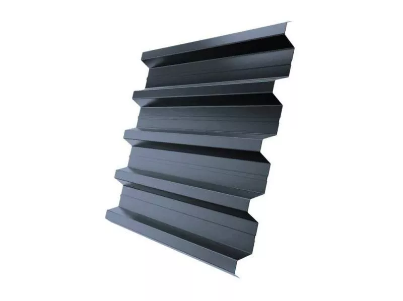 Профнастил Grand Line Н60 R GreenCoat Pural 0,5 мм RAL 7024 Мокрый асфальт купить в екатеринбурге