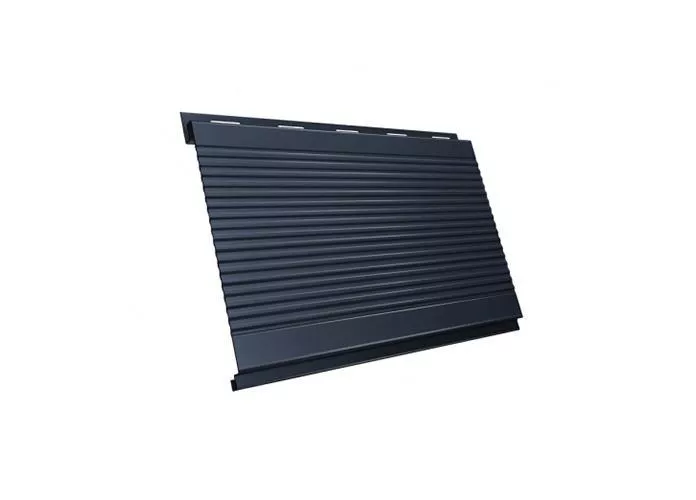 Металлический сайдинг Grand Line Вертикаль Gofr Rooftop Matte Стальной бархат 0,5 мм RAL 7024 Мокрый асфальт купить в екатеринбурге