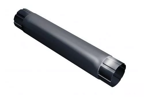 Труба круглая соединительная GL Granite 150/100 мм 1м RAL 7024 Мокрый асфальт купить в екатеринбурге