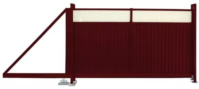 Ворота откатные Estet Plus 2,0х3,5 RAL 3005/1014 GL купить в екатеринбурге