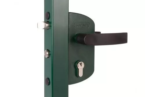 Замок LAKZ 4040 P1L корпус полиамидный с полиамидными ручками зеленый RAL 6005 GL купить в екатеринбурге