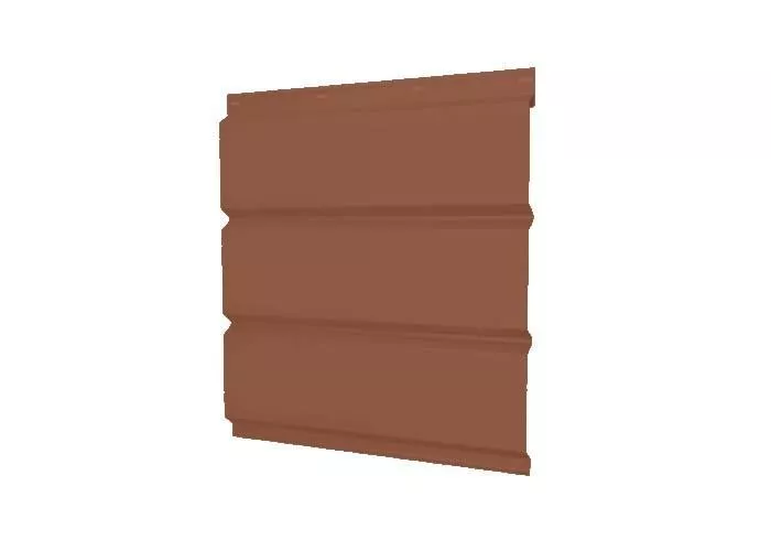 Софит металл GL без перфорации Satin Мatt 0,5 мм RAL 8004 терракота купить в екатеринбурге