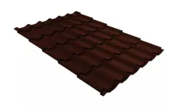 Металлочерепица GL Классик (Classic) PurPro Matt 0.5 RAL 8017 шоколад. Цена: 1446 руб. Артикул: GrandLineM11-PP8017