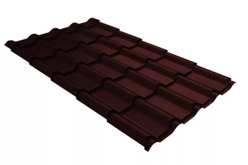 Металлочерепица GL Kamea 0,5 GreenCoat Pural Matt RAL 8017 шоколад купить в екатеринбурге