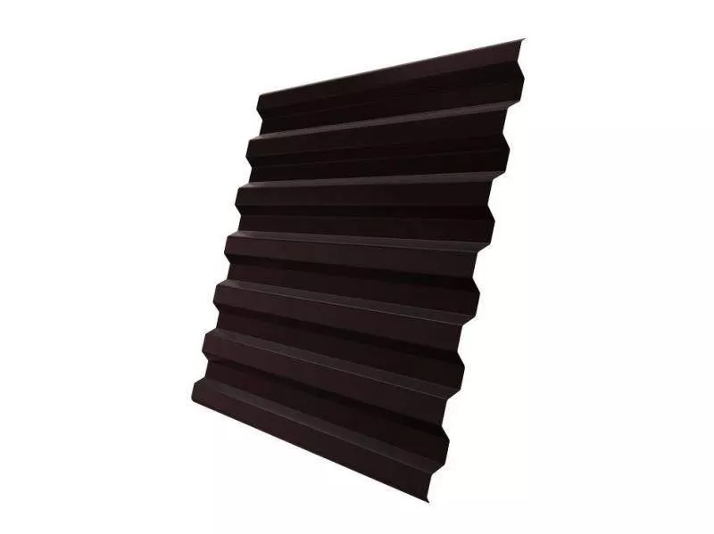 Профнастил Grand Line С21 R GreenCoat Pural Matt 0,5 мм RAL 8017 Шоколад купить в екатеринбурге