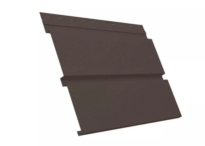 Софит металл с перфорацией GL Квадро брус Rooftop Matte Стальной бархат 0,5 мм RAL 8017 Шоколад купить в екатеринбурге