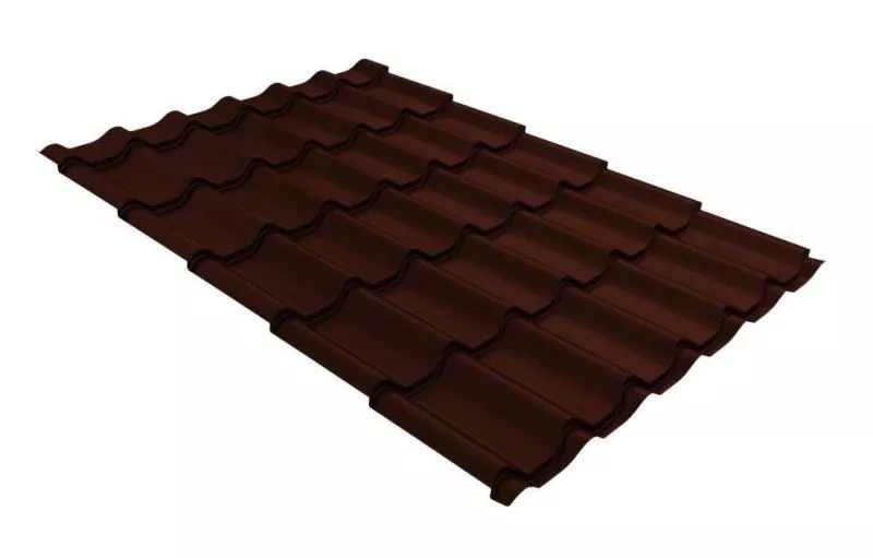 Металлочерепица Grand Line Classic 0.5 Satin Matt RAL 8017 шоколад купить в екатеринбурге