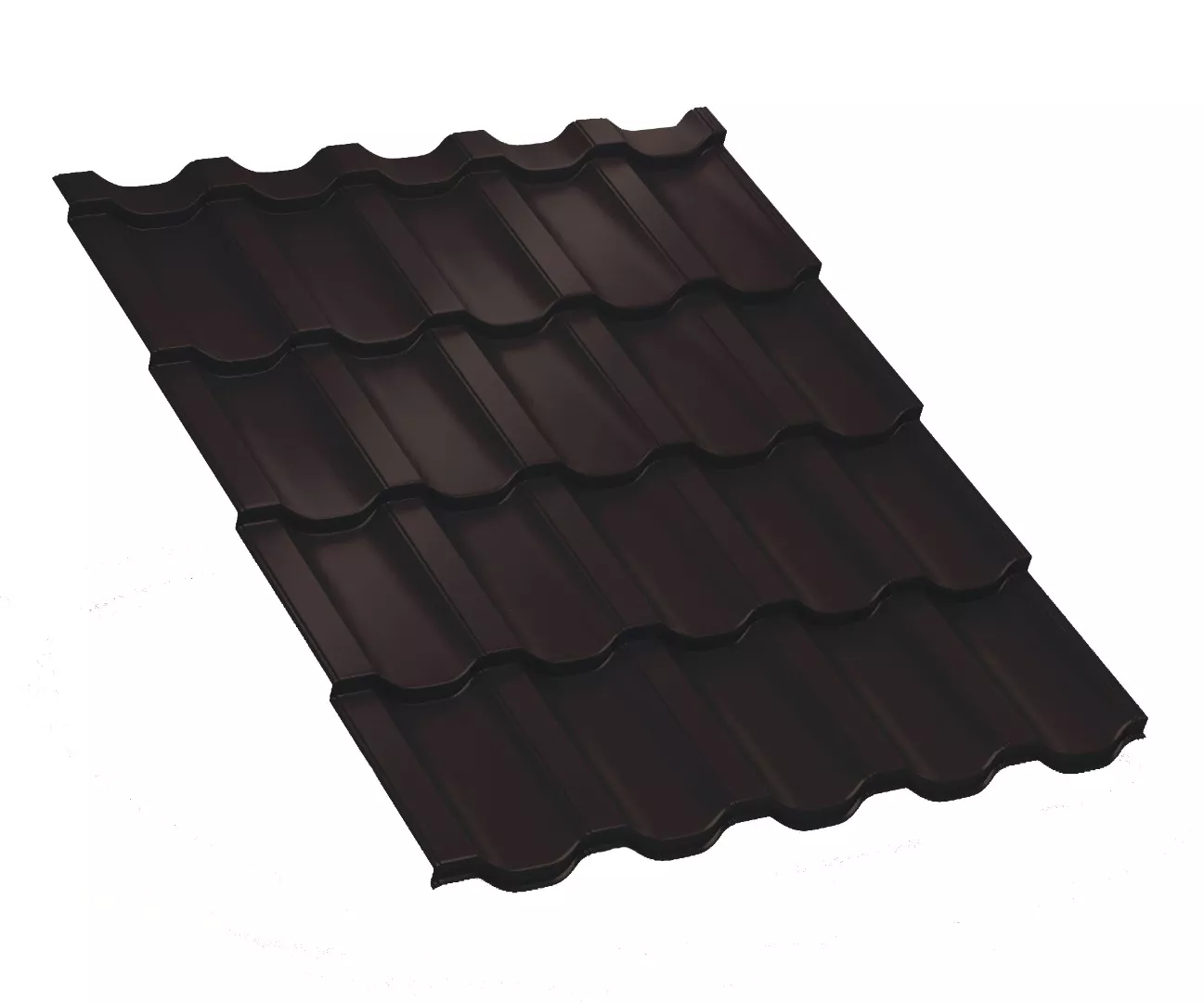 Металлочерепица Трамонтана-X VikingMP E 0.5 мм RAL 8019 Темно-коричневый купить в екатеринбурге