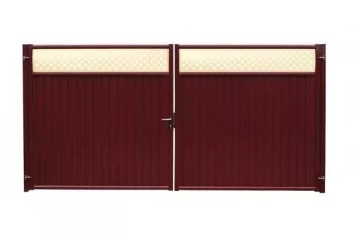 Ворота Estet Plus 2,4х3,6 RAL 3005/1014 Красное вино GL купить в екатеринбурге