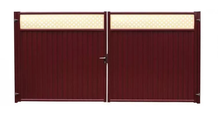 Ворота Estet Plus 2,4х3,6 RAL 3005/1014 Красное вино GL купить в екатеринбурге