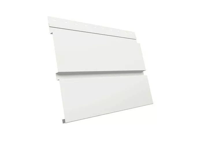 Металлический сайдинг Grand Line Квадро Брус Satin 0,5 мм RAL 9003 Сигнальный белый купить в екатеринбурге