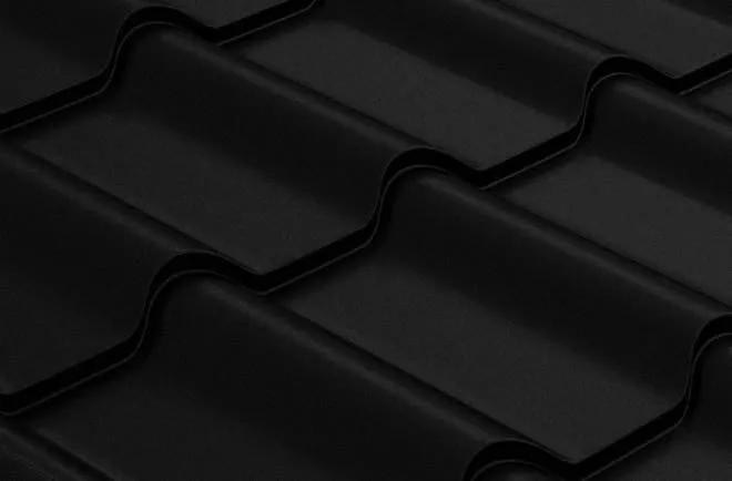 Металлочерепица Grand Line Kamea 0,5 Satin RAL 9005 черный купить в екатеринбурге