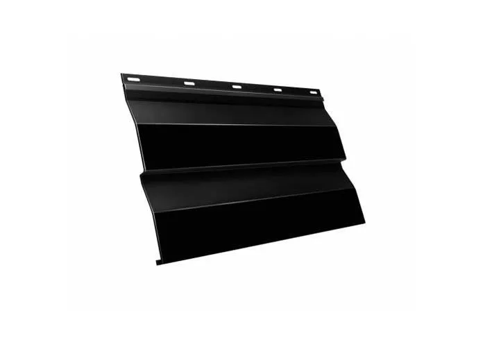 Металлический сайдинг Grand Line Корабельная доска XL Rooftop Matte Стальной бархат 0,5 мм RAL 9005 Черный купить в екатеринбурге