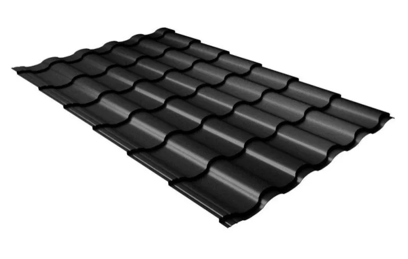 Металлочерепица GL Kredo 0.5 Quarzit Lite RAL 9005 черный купить в екатеринбурге