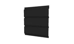 Софит металл GL без перфорации Rooftop Matte Стальной бархат 0,5 мм RAL 9005 черный. Артикул: GrLn01_02_03_Pr_242