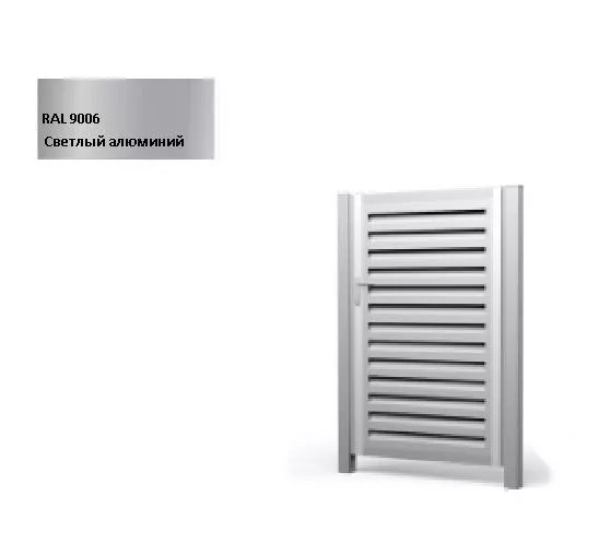 Калитка Жалюзи 1,68х1 прямоугольный фланец 230х230 RAL 9006 без заполнения GL купить в екатеринбурге