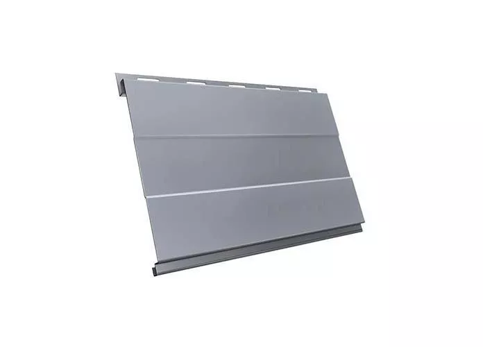 Металлический сайдинг Grand Line Вертикаль Prof PE 0,45 мм RAL 9006 Бело-алюминиевый купить в екатеринбурге