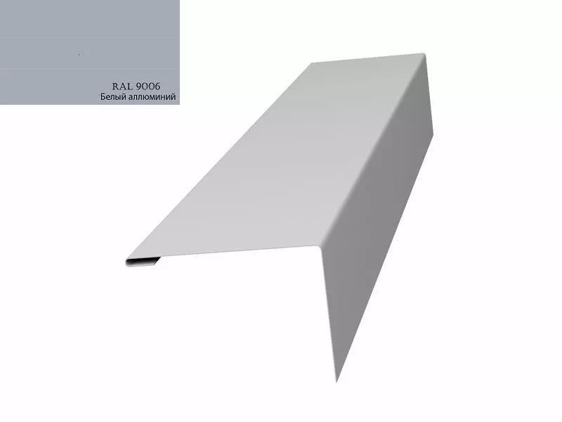 Нащельник (для калиток и ворот) 25х35 жалюзи Milan, Tokyo 0,5 Satin с пленкой RAL 9006 (L1,68) GL купить в екатеринбурге