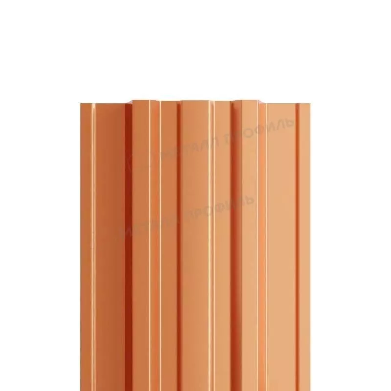 Штакетник Металл Профиль TRAPEZE-Т (Прямой) AGNETA 0,5 мм Copper Медь купить в екатеринбурге