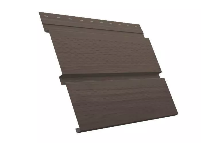 Софит металл с перфорацией GL Квадро брус Print Premium РФ 0,5 мм Antique Wood Античное дерево купить в екатеринбурге