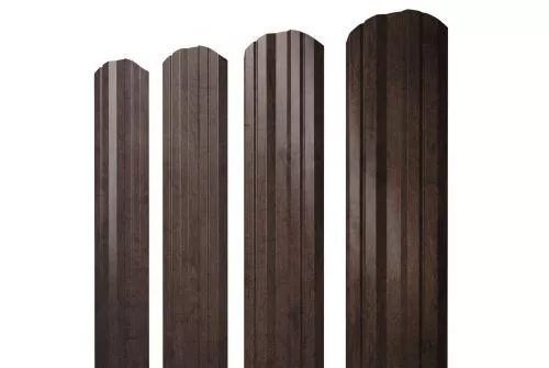 Штакетник Grand Line Twin фигурный 0,45 Print Premium РФ Antique Wood купить в екатеринбурге