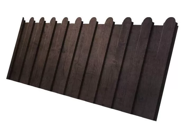 Профнастил C8 A для забора фигурный Grand Line Print Elite 0,45 мм с пленкой Antique Wood Античный Дуб купить в екатеринбурге