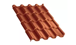 Металлочерепица Монтерроса-XL PURMAN 0.5 мм Argillite медный металлик. Артикул: monter_06-Argillitexl