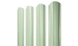 Штакетник Grand Line Slim Полукруглый фигурный 0,45 PE RAL 6019 Бело-зеленый. Артикул: Slim_Fig_124
