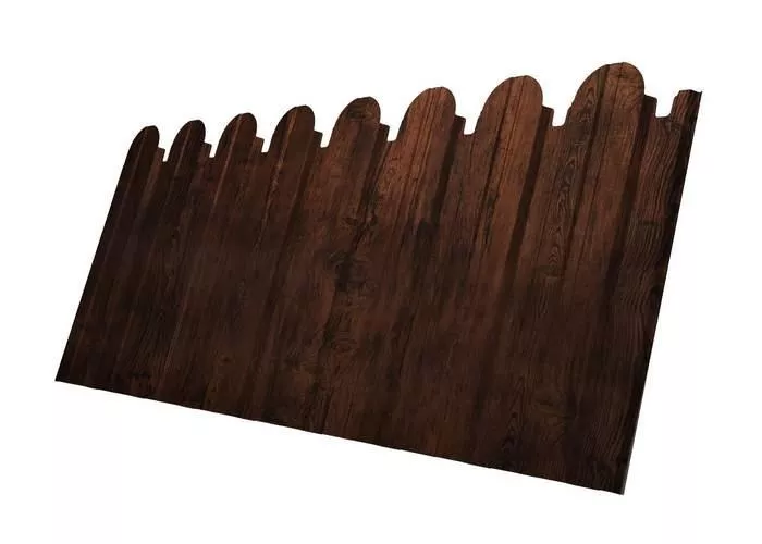 Профнастил C10 B для забора фигурный Grand Line Print Elite 0,45 мм Cherry Wood Бразильская вишня купить в екатеринбурге