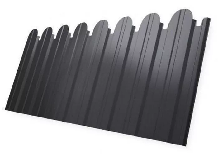Профнастил C10 B для забора фигурный Grand Line Satin 0,5 мм с пленкой RAL 7004 Сигнальный серый купить в екатеринбурге