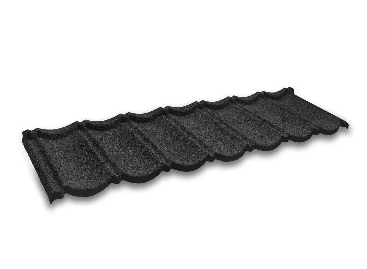 Черепица композитная 0.40мм 1340х420мм CM ROOF BOND BLACK (черный) купить в екатеринбурге