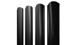 Штакетник Полукруглый Slim фигурный 0,45 PE RAL 9005 черный. Цена: 103 руб. Артикул: 38863