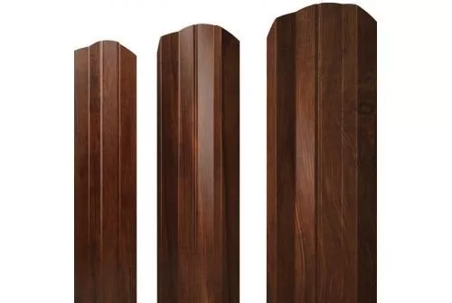 Штакетник Grand Line М-образный B фигурный 0,45 Print Elite Cherry Wood Бразильская вишня купить в екатеринбурге