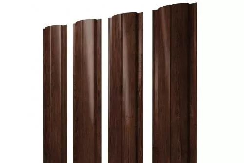 Штакетник Grand Line Slim Полукруглый 0,45 Print Elite Cherry Wood Бразильская вишня купить в екатеринбурге