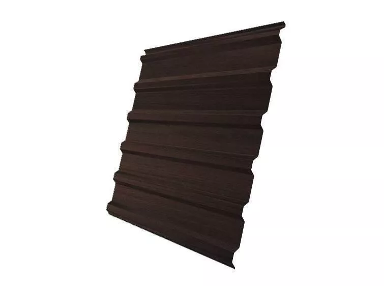 Профнастил Grand Line С20R Print Elite 0,45 мм Choco Wood Шоколадное дерево купить в екатеринбурге