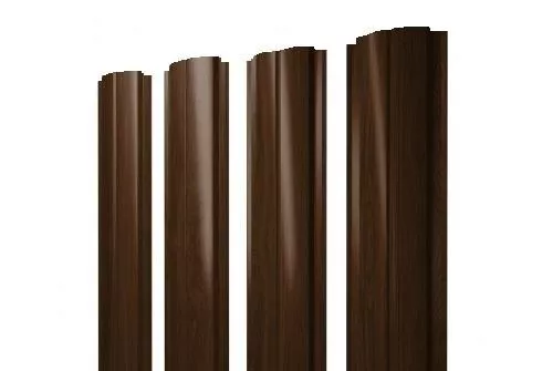 Штакетник Grand Line Slim Полукруглый 0,45 Print Elite Choco Wood Шоколадное дерево купить в екатеринбурге