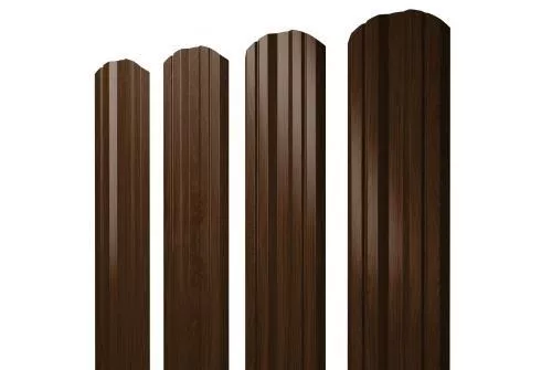 Штакетник Grand Line Twin фигурный 0,45 Print Elite Choco Wood Шоколадное дерево купить в екатеринбурге