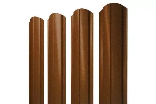 Штакетник Grand Line Slim Полукруглый фигурный 0,5 Quarzit Cuprum Steel Медь купить в екатеринбурге