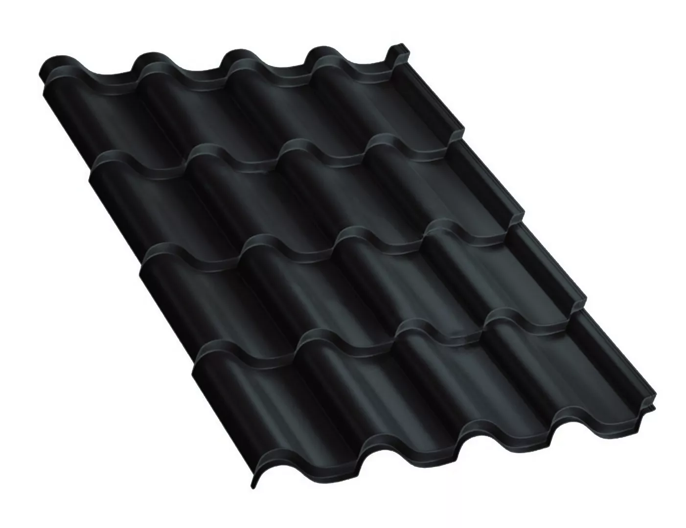 Металлочерепица Монтерроса-M VALORI 0.5 мм DarkGrey Темно-серый купить в екатеринбурге