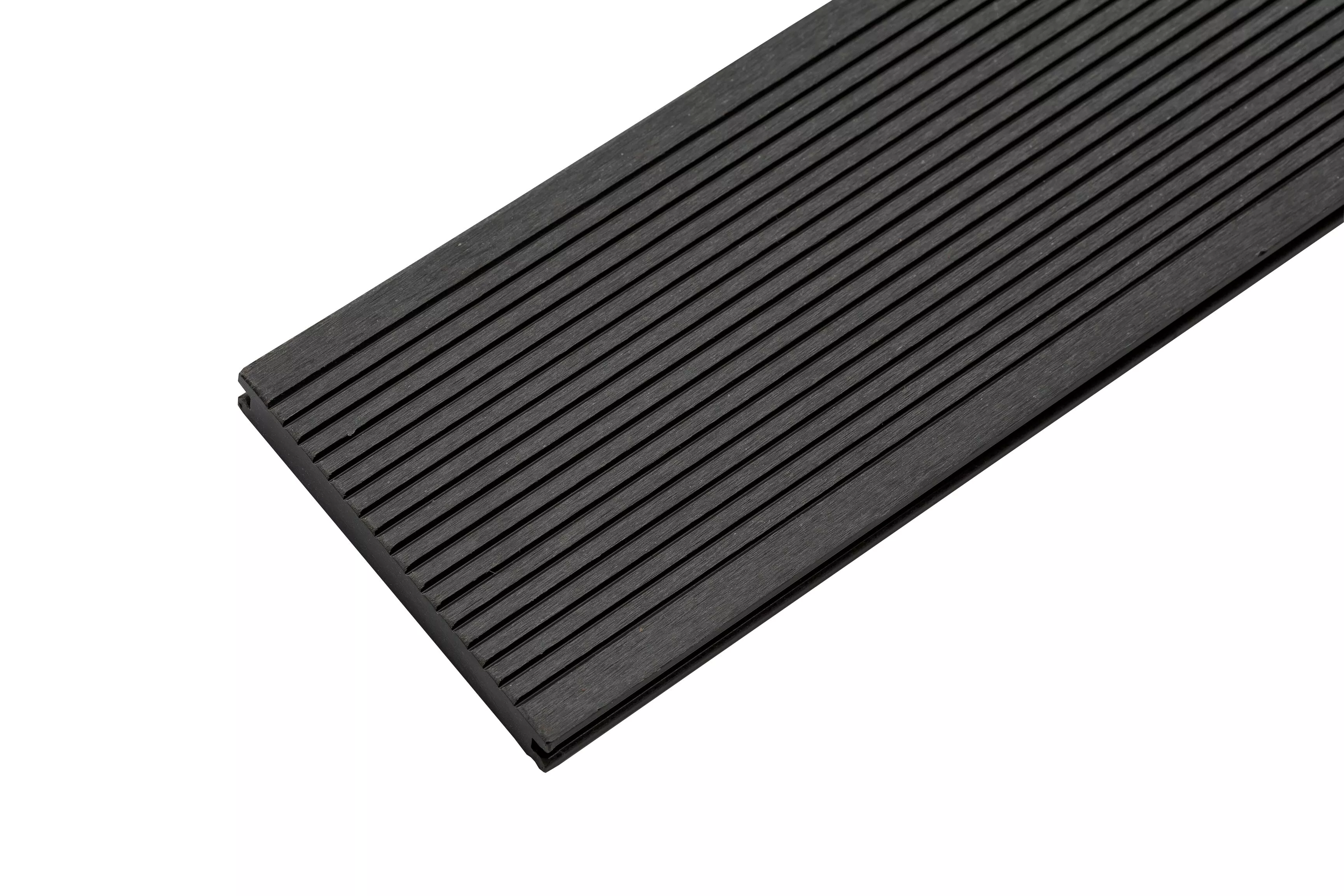 Доска террасная МПК полнотелая с пазом брашир с тиснением графит 150х18х3000мм Мастодек купить в екатеринбурге