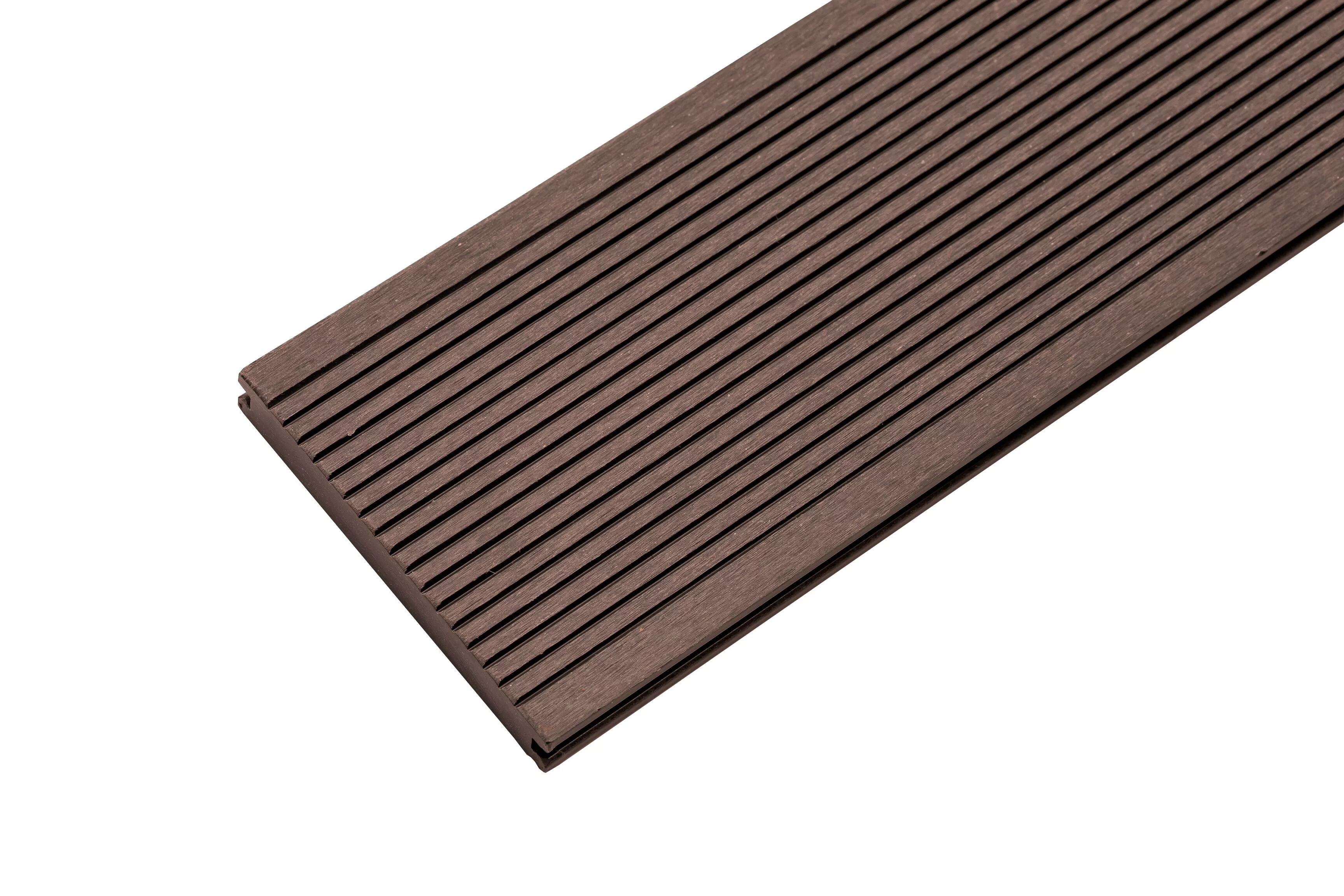 Доска террасная МПК полнотелая с пазом брашир с тиснением шоколад 150х18х3000мм Мастодек купить в екатеринбурге
