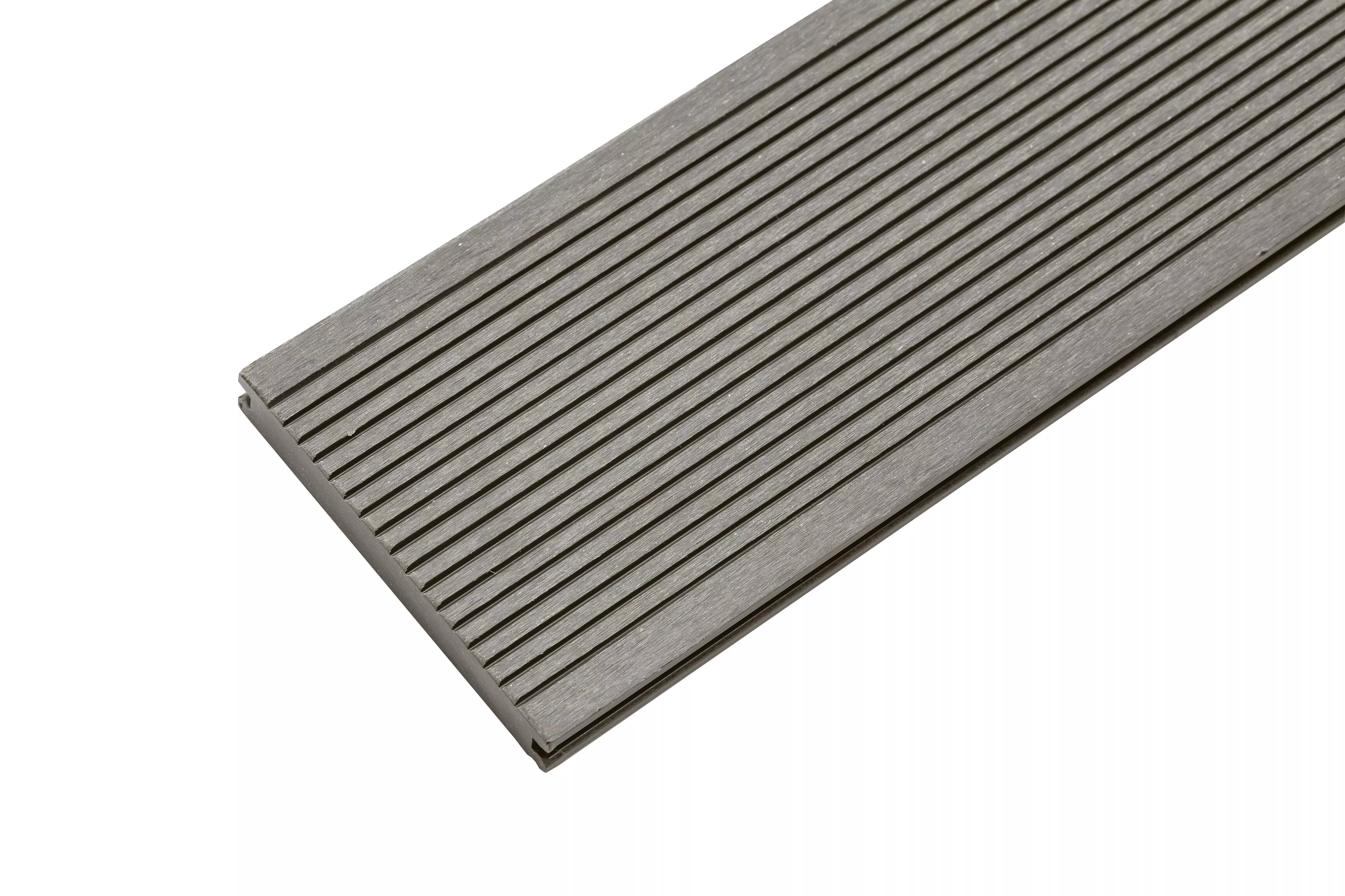 Доска террасная МПК полнотелая с пазом брашир с тиснением светло-серый 150х18х3000мм Мастодек купить в екатеринбурге